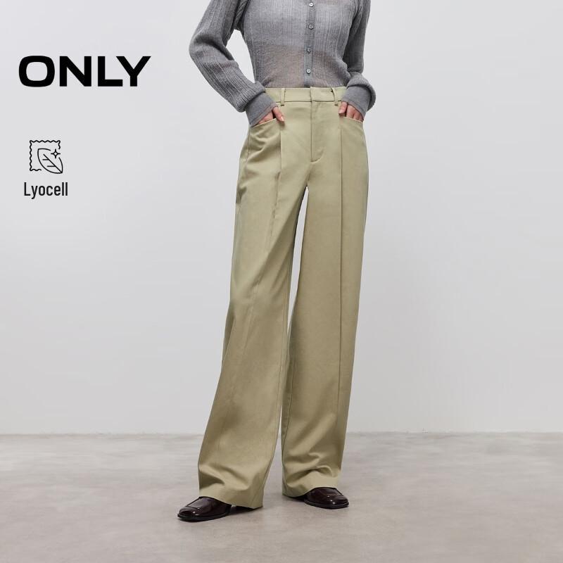 ONLY Women s 2025 Summer Elastic Waist Wide-Leg Pants M