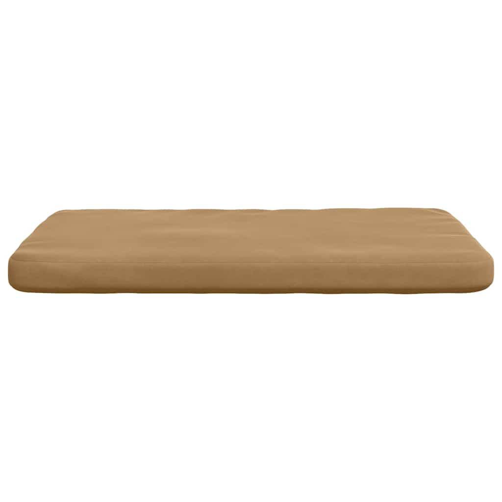 Seat Cushions 4 pcs. Velvet Brown 40 x 40 x 3 cm