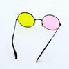 Spamton Deltarune Cosplay Glasses, Anime Boss Plush Yellow Pink Mixed Color Round Frame Sunglasses Cos Prop Halloween