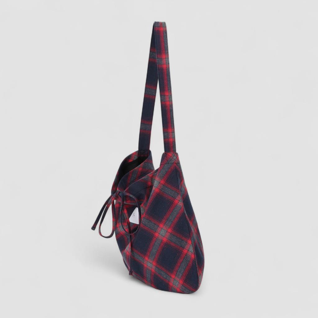 Atil Studio Cozy Check Shoulder Bag _Red