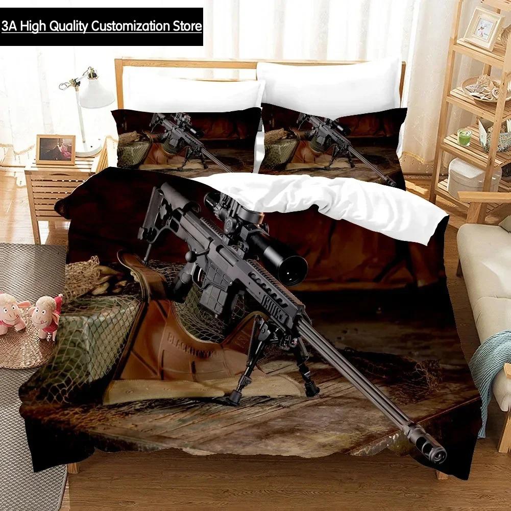 Gaming AK 47 Bedding Set Single Twin Full Queen King Size PUBG Bullet Bed Set Aldult Boys Bedroom Duvetcover Sets 3D Print 025