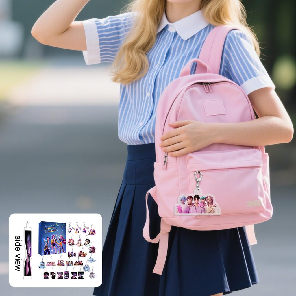 Adventskalender, Nedtellingskalender med nøkkelring med 24 nøkkelringleker gaver, Julepynt Adventskalender for barn voksne tenåringer pynt gaver