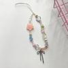 Korea Y2K Niedlich Stern Silberne Schleife Perlen Handykette Anhänger Lanyard Für Smartphone Universal Zubehör Schmuck Anhänger