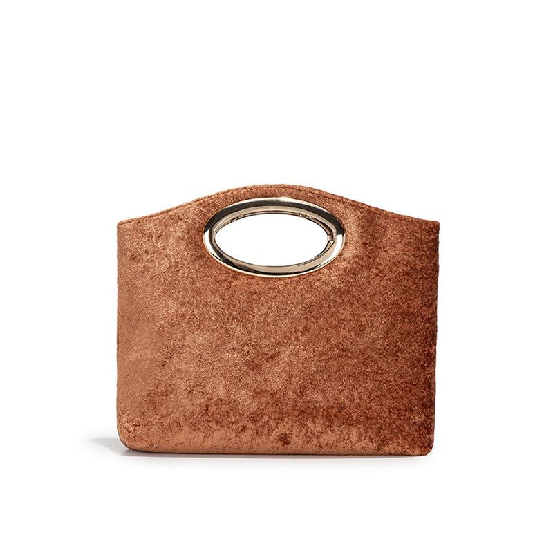 Fashionable Lady s Handbag Tote Bag Round Handle Banquet Light Brown Gray White Beige European And American Style