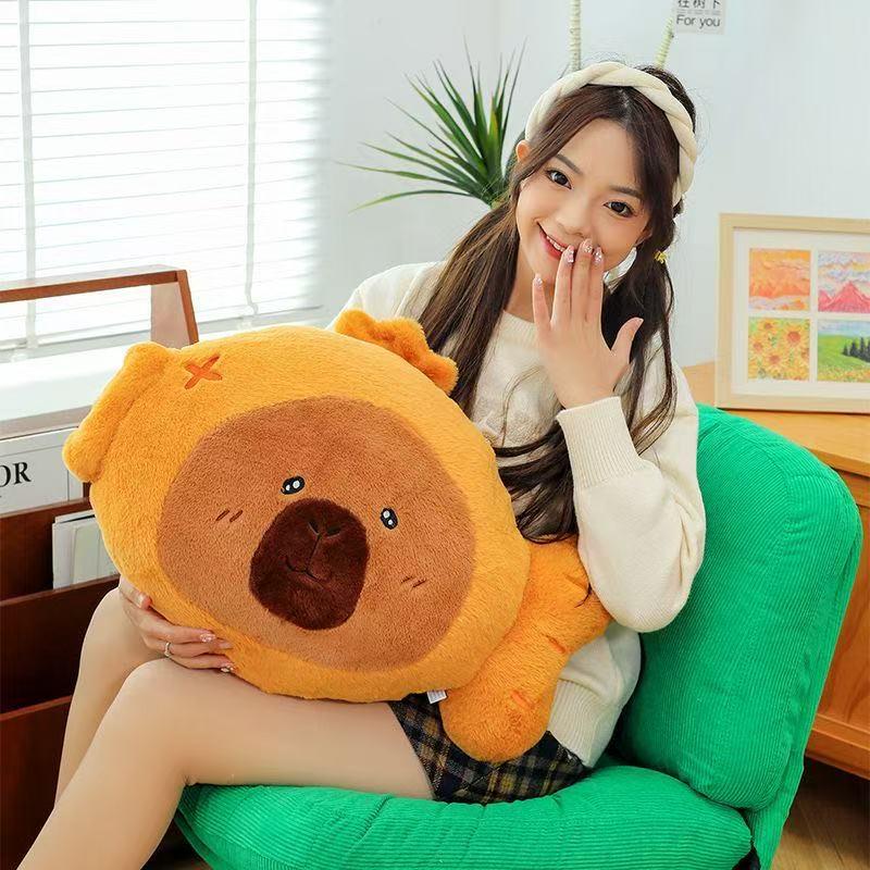 

Taiyaki Capybara Plush Pillow Toy - Student Birthday Gift & Cushion Backrest 40 cm
