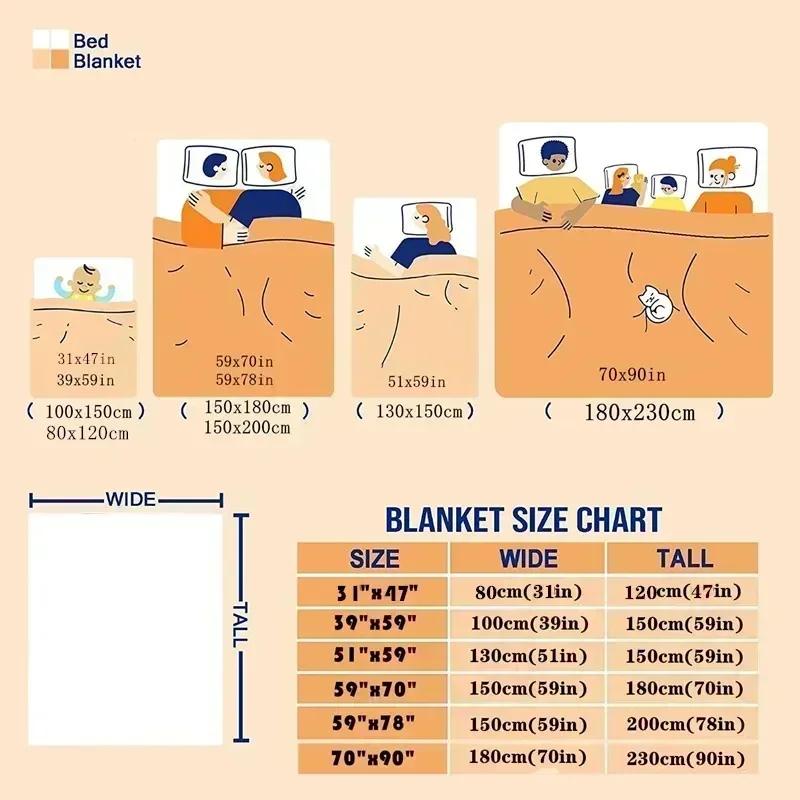 KISS Band Pattern Throw Blanket Light Weight Blanket for Living Room Bedroom Kidsroom Warm Blanket Christmas Gift