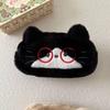 Kawaii Cat Printed Pencil Case Cute Stationery Storage Bag Plush Cat Stationer Bag  Student Use