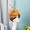 British Styles Women's Fascinator Beautiful Linen Brida Headwears Delicate Hat Adornment For Stylish Appearance