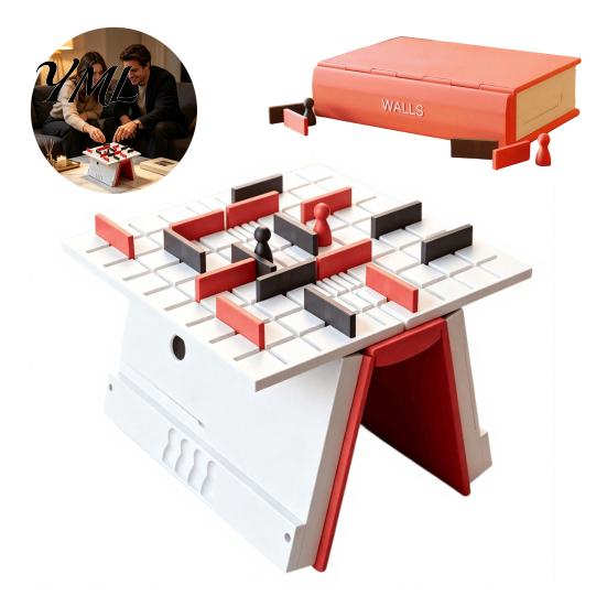 3D Printed Chess Art Wall Strategy Board Game, Book Shaped Portable Maze Tabletop Game with Built?in Storage, Gift for Him Who Has Everything Puzzle
