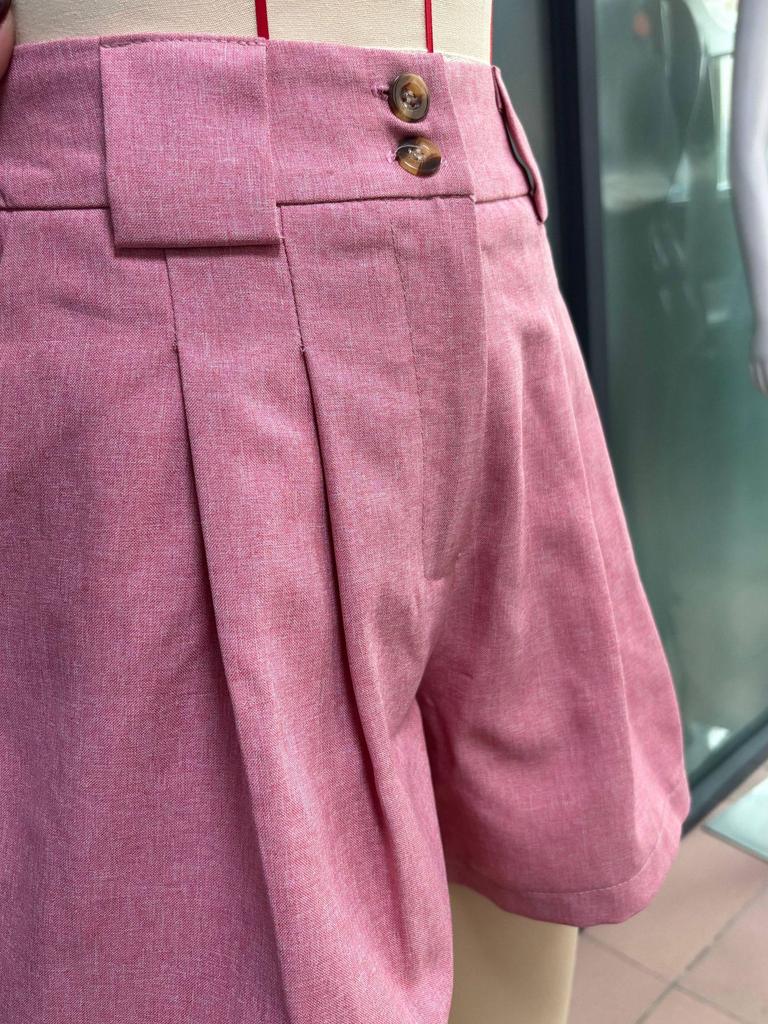 High-Waisted Fashion Casual Solid Color Shorts with Pockets for Women - Summer 2025 Collection