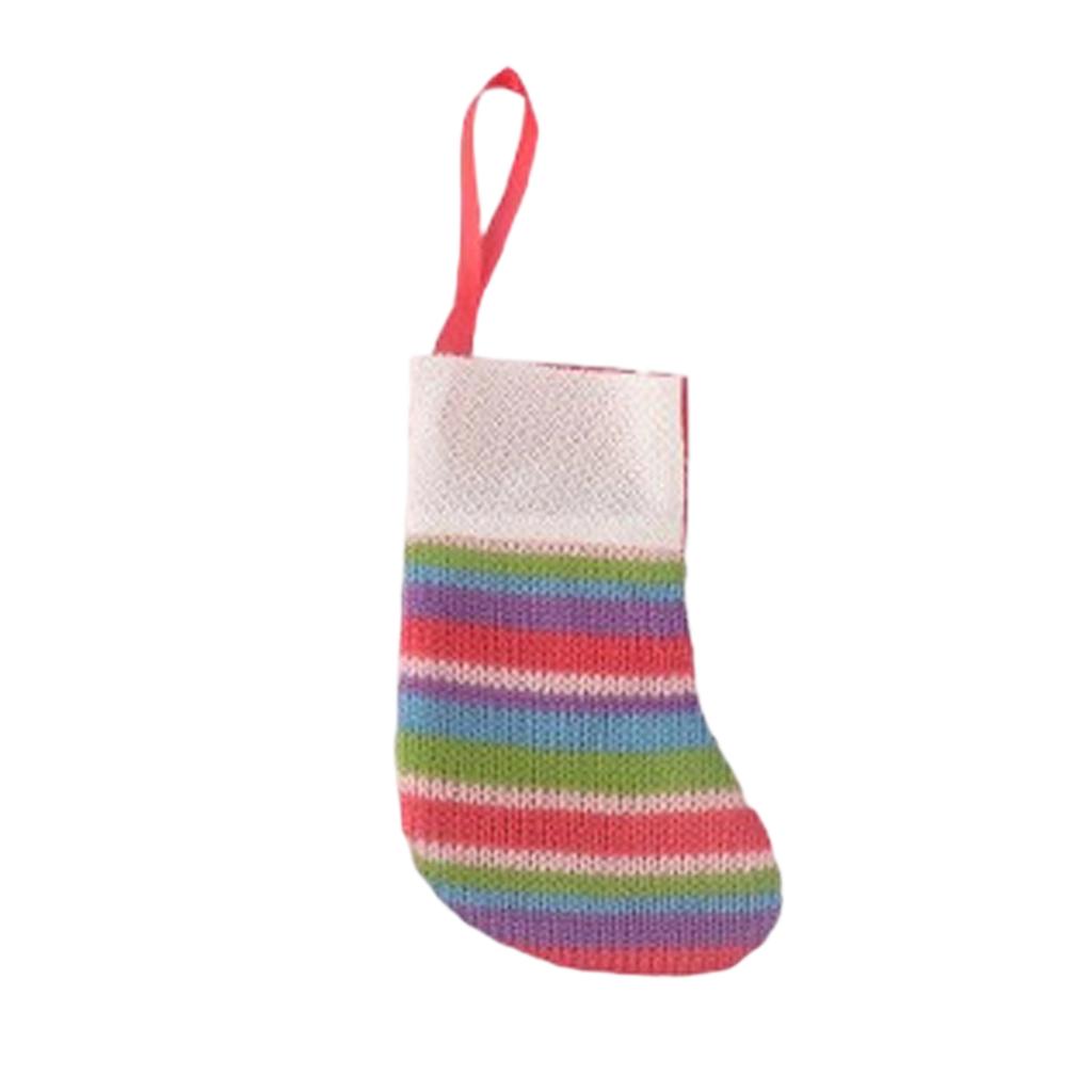 Christmas Decorations Wool Socks Red And Gray Elk Gift Bag Children's Gift Bag Knitted Christmas Socks