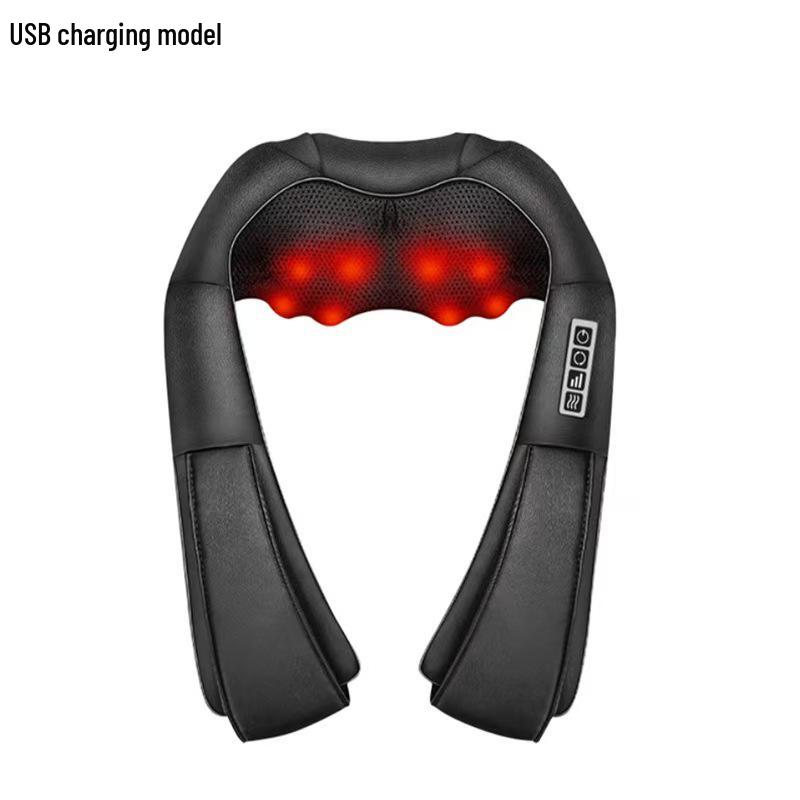 Cross-Kneading Multi-Function Electric Neck & Shoulder Massager for Car and Home