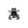 Creative Magician Cat Brooch for Kids Students Metal Badge Backpack Clothing Accessories Halloween Gifts