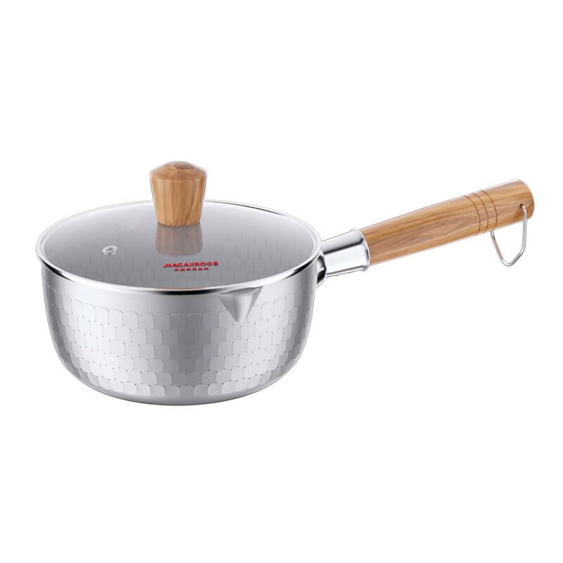 Maicaro 18CM Stainless Steel Yukihira Saucepan