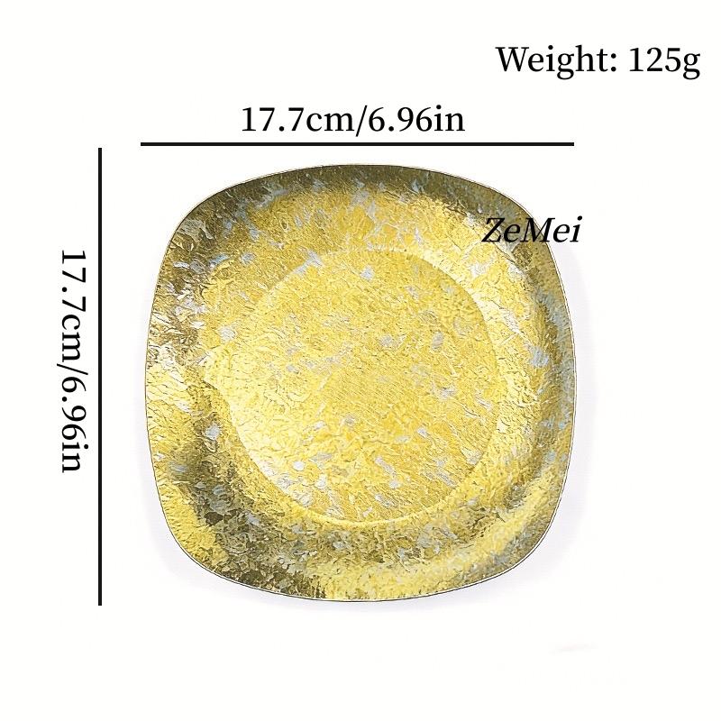 

Pure Titanium Square Silver-Gray Grilled Platter,Heat-Resistant Home Fruit Plate Dinner Dishes Grill Tray Tableware,Kitchenware 6.96 inches жёлтый