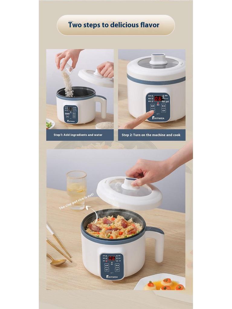 Marmite électrique multifonctionnelle antiadhésive européenne, britannique et américaine & Mini poêle à frire