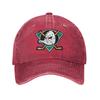 Mightys Ducks  Baseball Cap Sun  Hunting Camping Adjustable Washed Hip Hop Hats Men Adult Fashion Print Baseball Caps