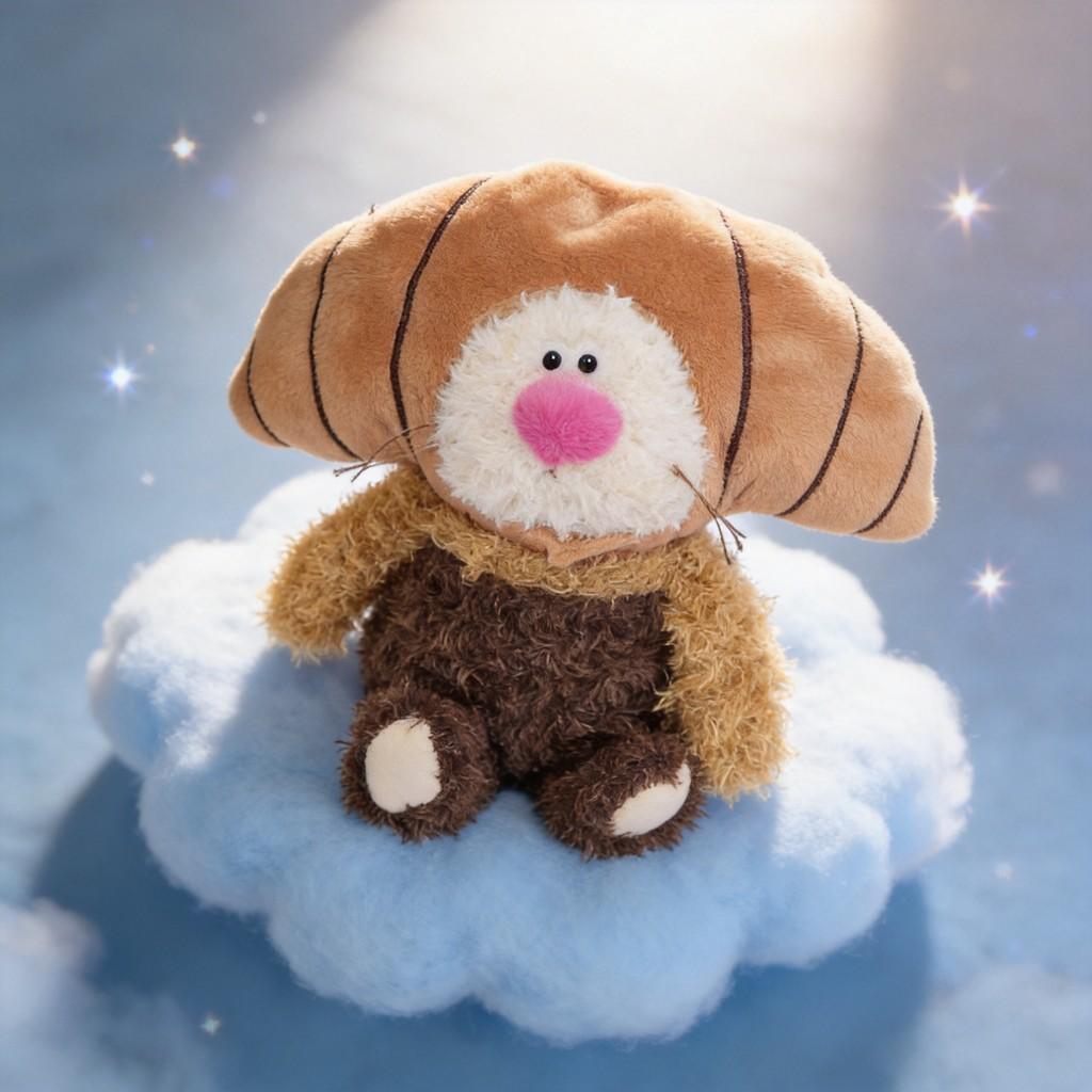 Cartoon Cowboy Hat Budibasa Cat Plush Toy With Short Pile Fur For Kids And Collectors