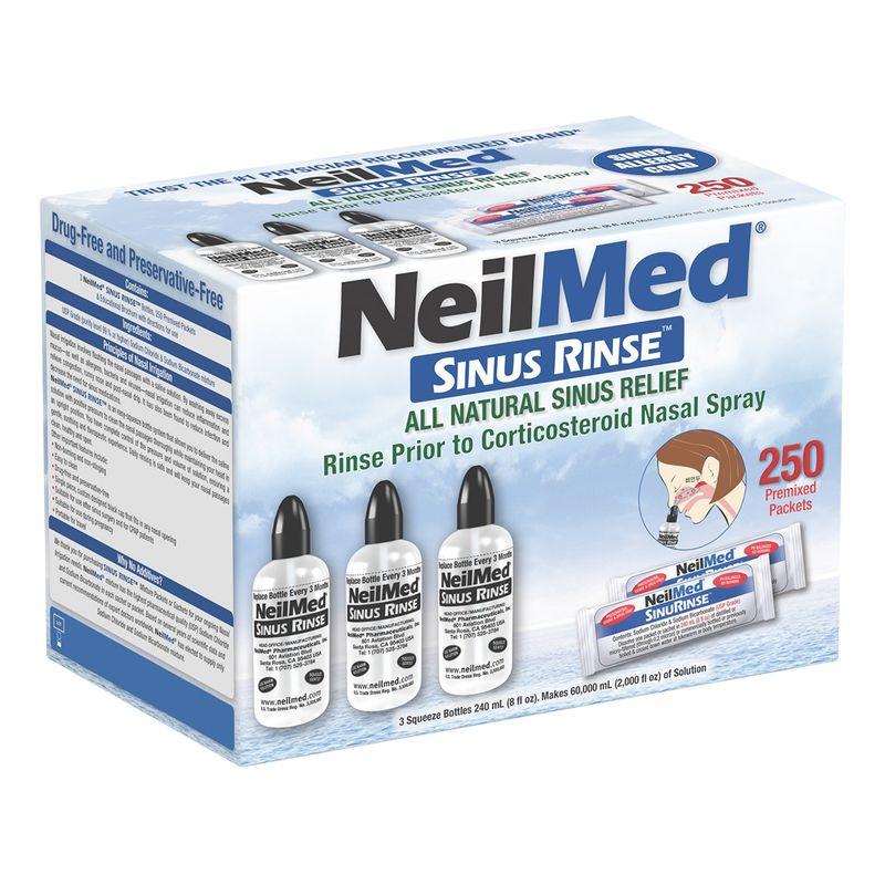 Neilmed Sinus Rinse Kit ( 3 Bottles + 250 packets)