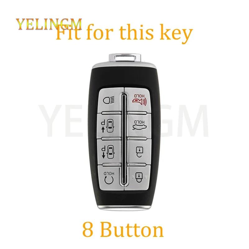 8 Buttons New Style Tpu For Hyundai Genesis G80 Gv70 Gv80   -  Car Key Cover Case Remote Key Holder Auto Accessories