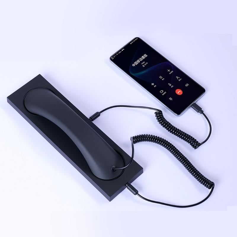 Ergonomic Grip Multiple Device Type C Handset High Sensitivity Plug and Play for Clear Office Calls