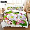 Green Leaf Flower Queen Bedding Set Duvet Cover Kids Bedroom Bed Set Comforter Cover Set King Size Duvet Cover Set Bedding Sets