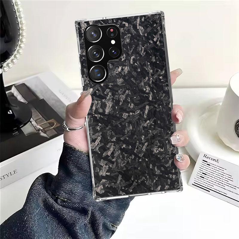 Forged Carbon Pattern Soft Phone Case For Samsung Galaxy S22 S23 S24 S25 Edge S26 Ultra S20 FE S21 Plus + Fundas Coque Galaxy S2