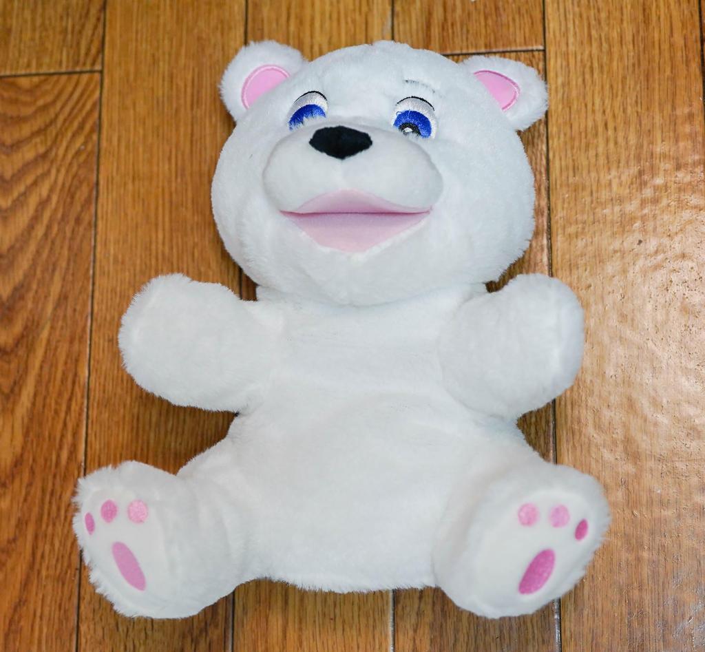 Polar Bear Puppet, Ventriloquism Gloves, Plush Toy [with Meat]