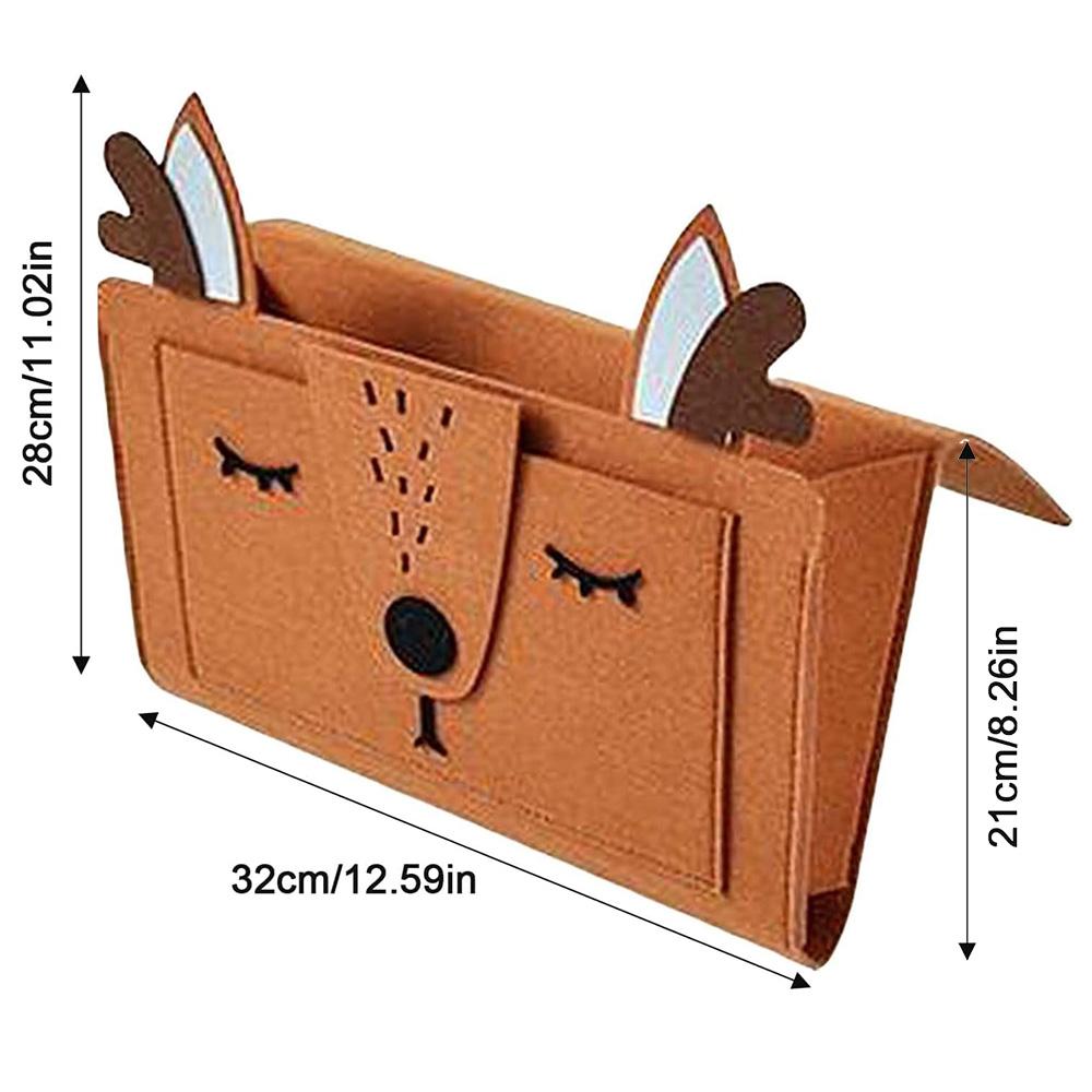 

Felt Bedside Storage Bag Organizer Pocket Hanging Storage Bag Magazine Rack Mobile Phone Remote Control Tissue Storage Box Home красный