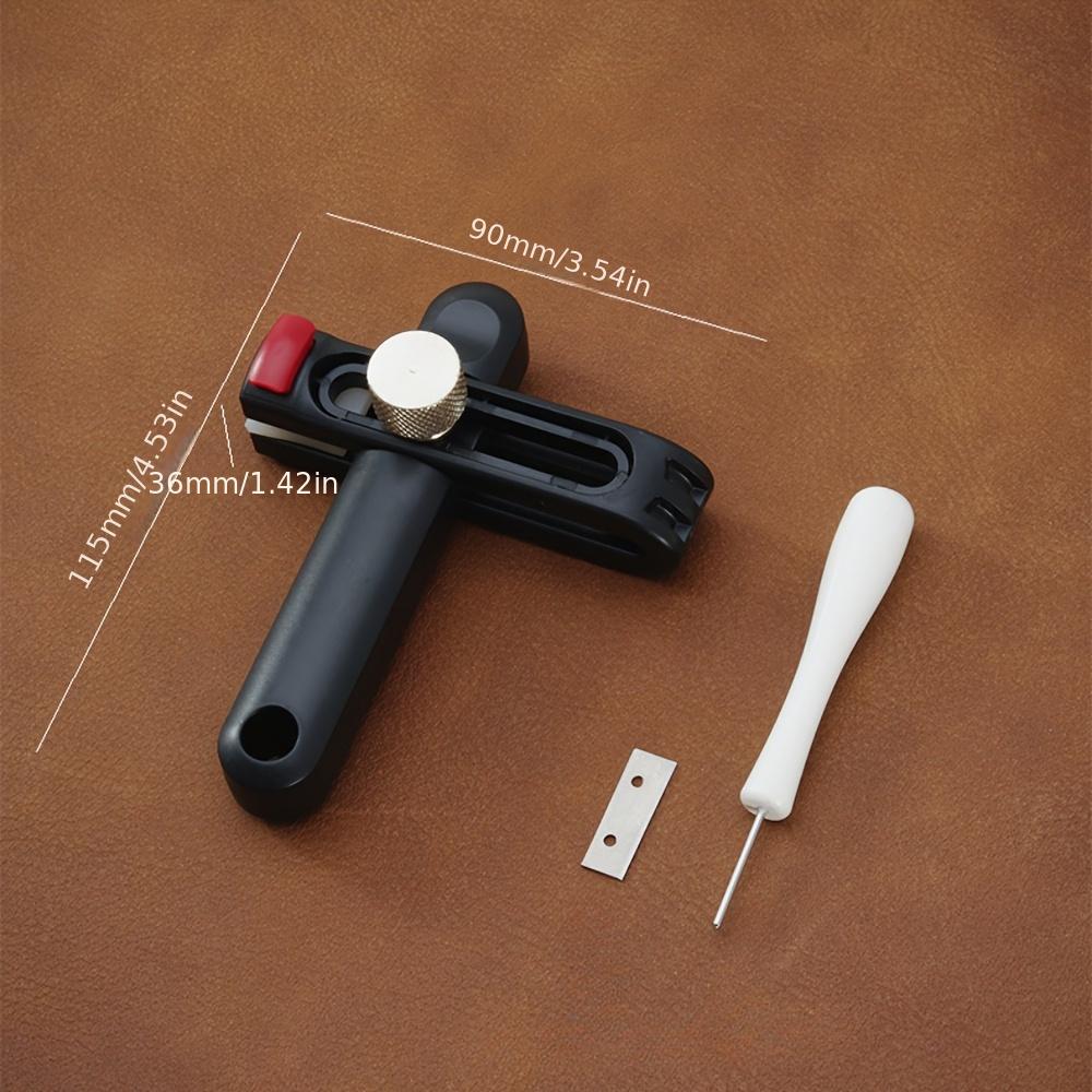 1 PC Adjustable Leather Strip Cutting Tool with Clear Scale Leather Cutter Leather Strap String Belt Cutter Hand Leather Craft Tool