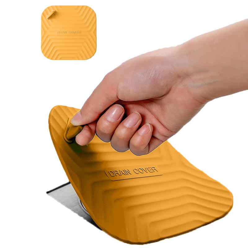 Anti Clogging Silicone Floor Drain Cover Bathroom Anti Hair Silicone Pad Practical Anti Insect Floor Drain Pad Bathroom Supplies жёлтый