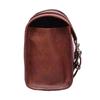 Goat Leather Motorcycle Strap Buckle Closure Tool Bag Genuine Vintage Brown Best