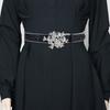 Women's Rhinestones Belt Glitters Leather Waist Belt Western Skull Waist Belt for Stylish Youth