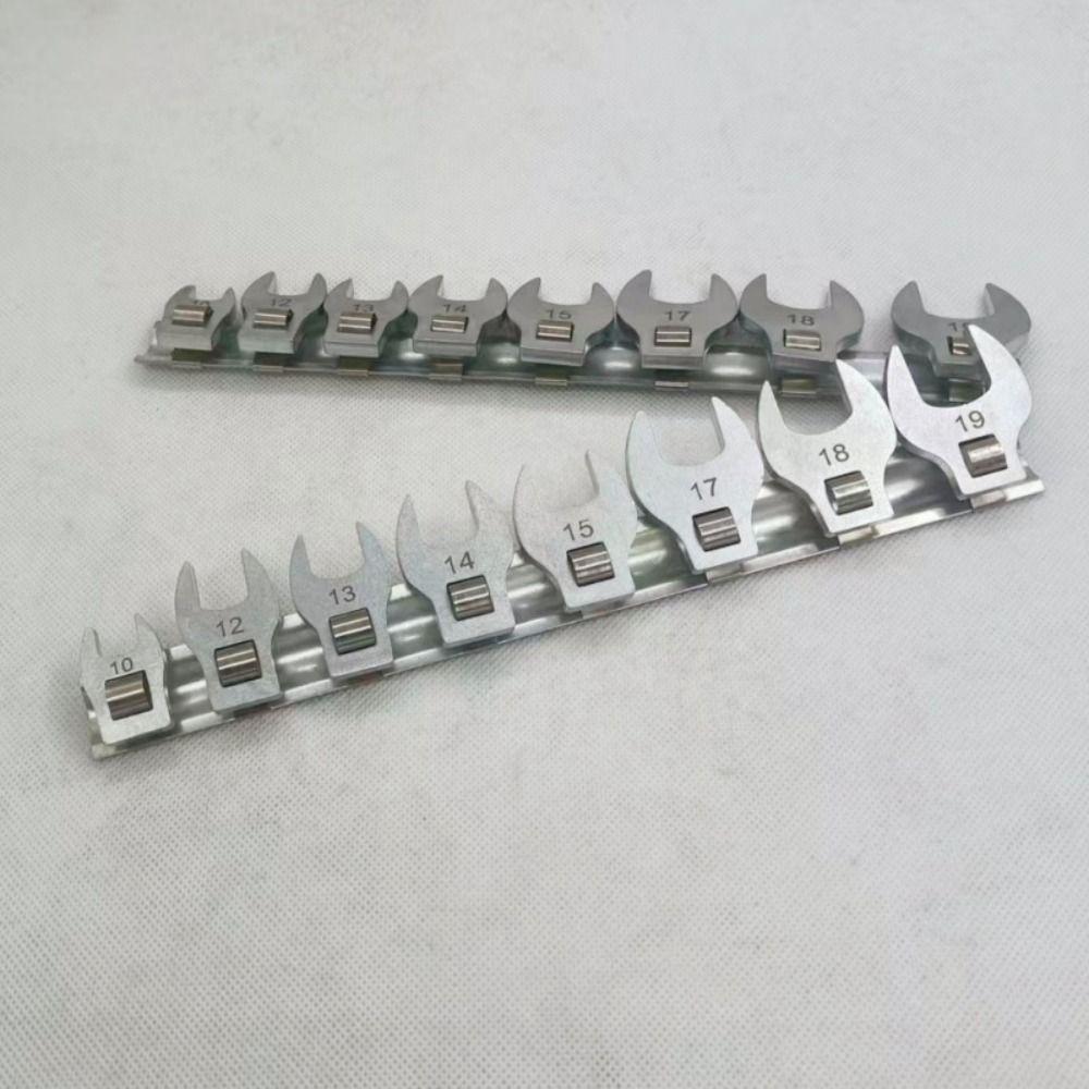 8Pcs Replaceable Open End Spanner 10 To 19mm L-shaped Wrench Portable Wrench Replacement Head
