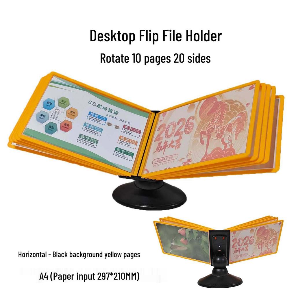Rotating A4 Desktop File Holder and Display Stand