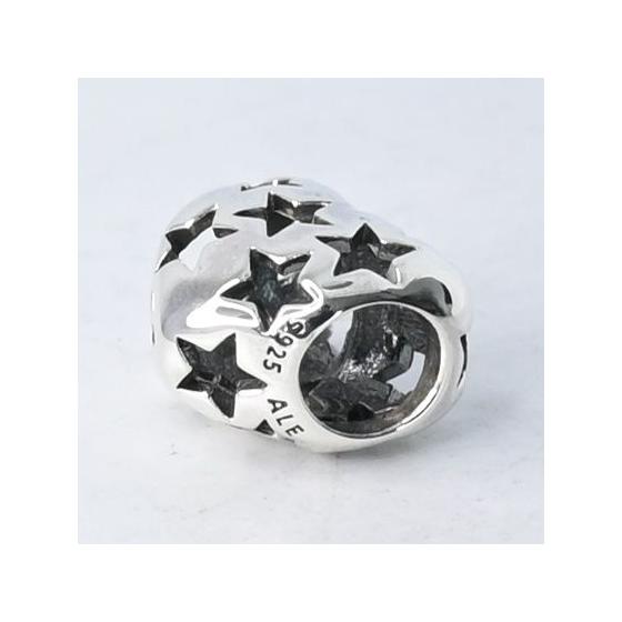 Used [Polished] PANDORA Heart Star Charm silver925 Pandora Silver