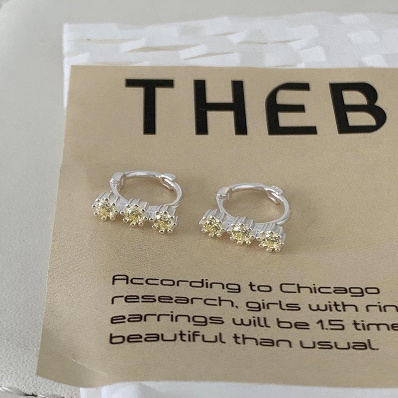 Colour Zirconia Small Flower Earrings Small Fragrant Wind Exquisite Ear Buckle Niche High-end Fashion Tide Jewelry