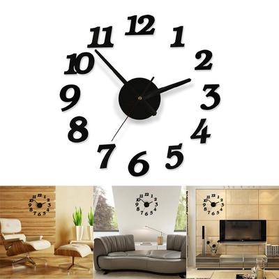 Diy Wall Clock 3D Decoration Sticker Home Office Decor