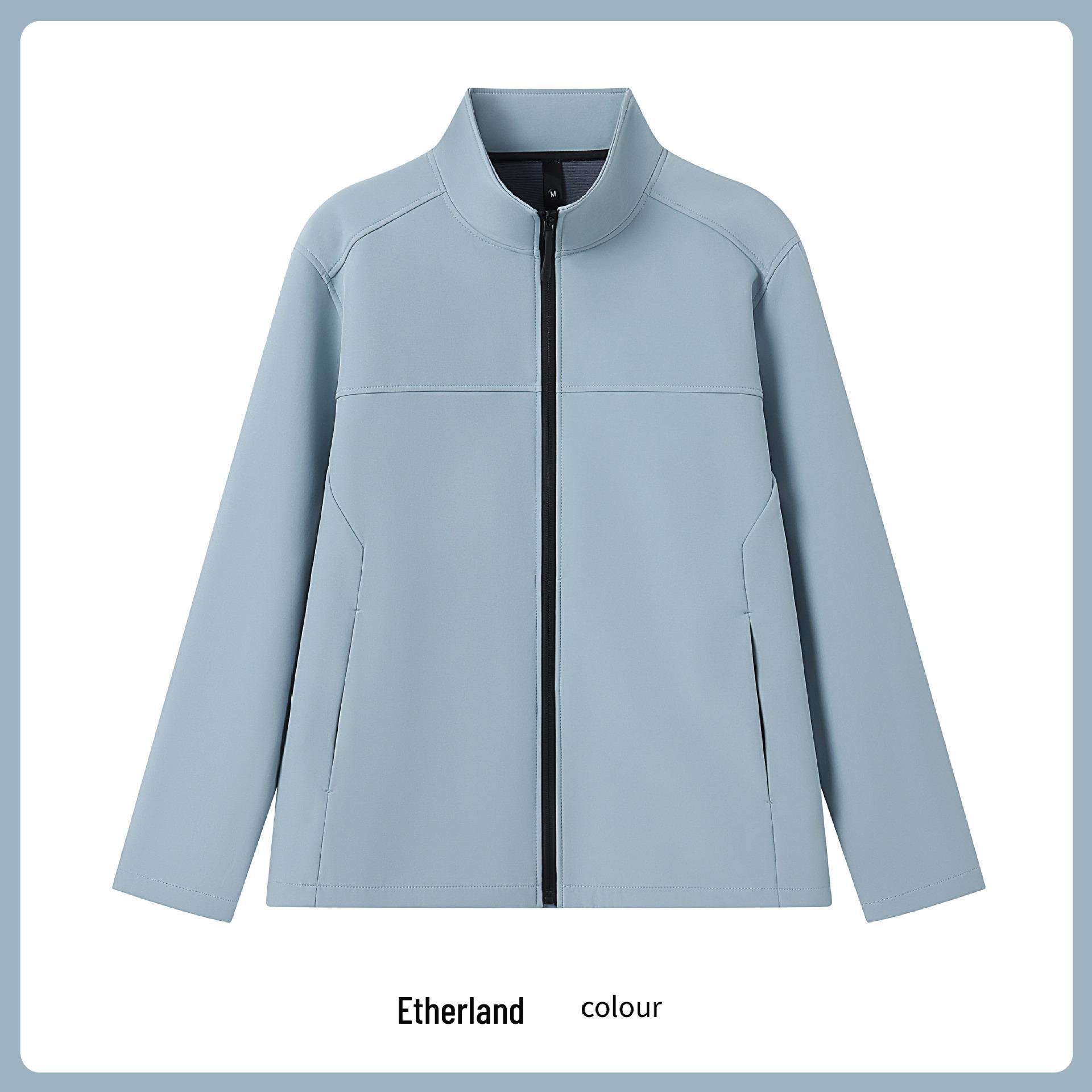 Ветрозащитная водонепроницаемая мягкая флисовая куртка с воротником-стойкой 8818 M