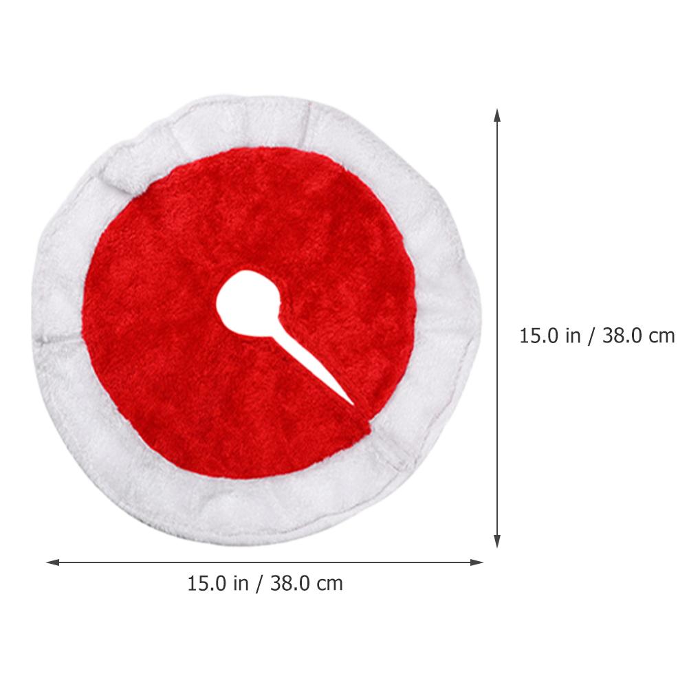 Mini Christmas Tree Decoration Decorations for Under Skirt Plush Xmas White Merry Base Cover Round Area Rug Rugs Winter