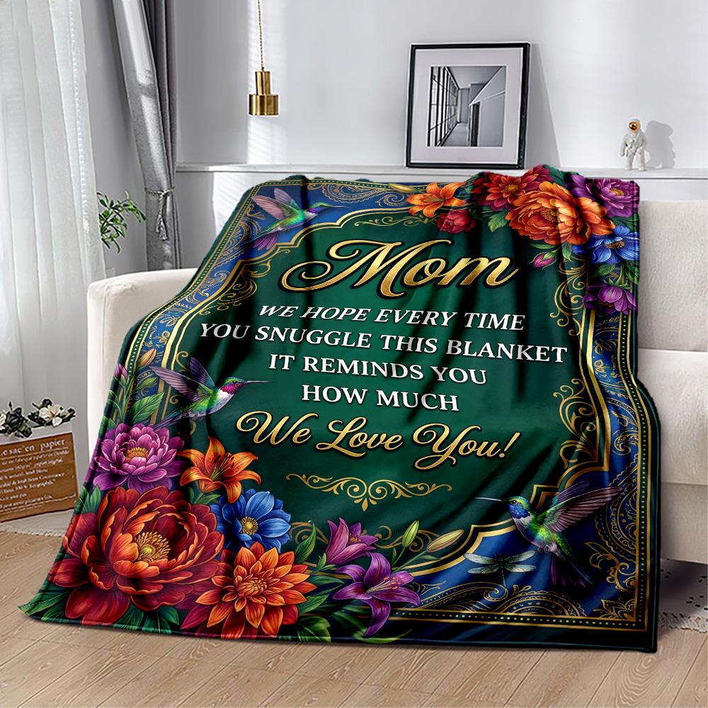 World's Best Mom Ever Flannel Blanket-Soft and Suitable for Sofas,Beds,Offices,Travel,All Seasons,Great Gift for Holidays and Birthdays.