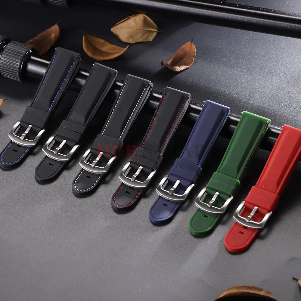 18mm 20mm 22mm 24mm Silicone Watch Band for Seiko Strap Rubber Bracelet Men Women Sport Replacement Watch Band for Omega Belt