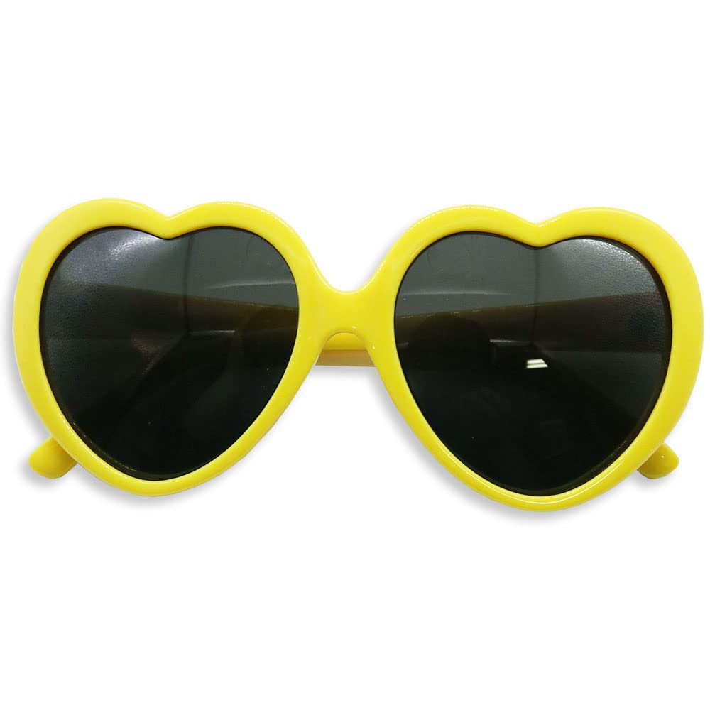 

Quintet Flashy Heart Design Party Sunglasses for Men and Perfect for and UV Women, Events, Festivals, Protection, 05-9222 (211, Y/SM (Yellow/Smoke))