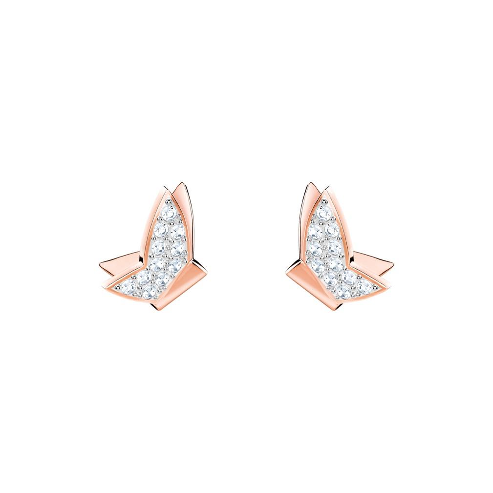 

Swarovski Lilia Butterfly Shaped Earrings Rose Gold Plated Women earrings 5382367 Box (Random Color)