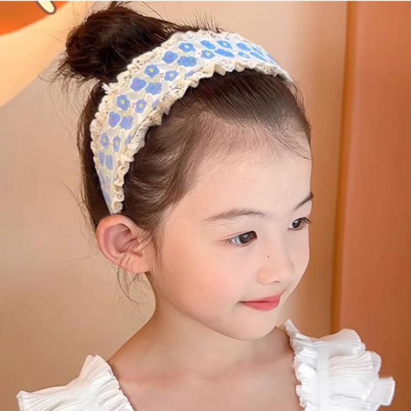Broken Hair Arrangement Artifact Children'S Pastoral Style Headband Knitted Bangs Stickers Broken Flowers Girls Hair Stickers