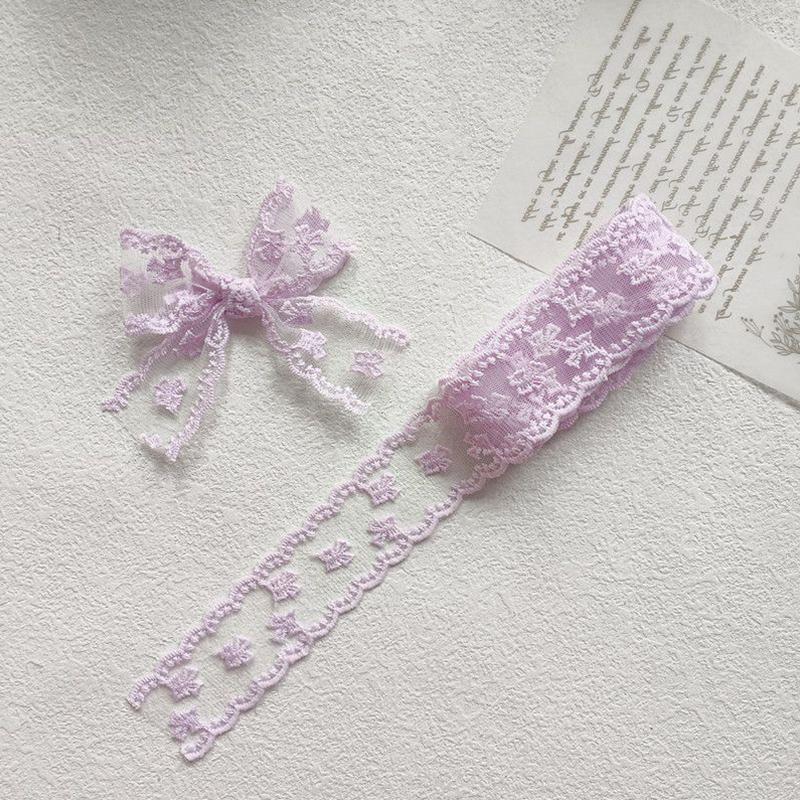 1M Embroidery Lace Trims Ribbon DIY Bow Trimmings Ribbon Gift Packaging Webbing Party Headwear Clothing Sewing Accessories