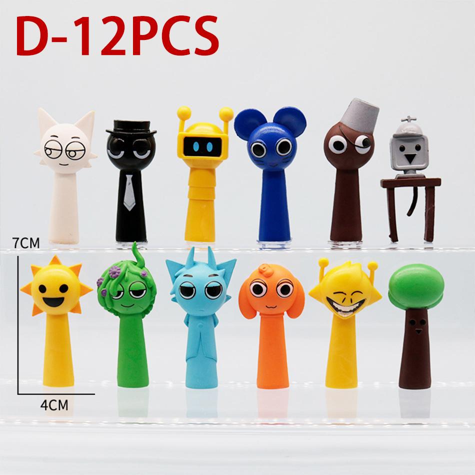 New 12PCS Set Funny Sprunki Figuras Model 6-8cm PVC Sprunki Game Anime Action & Toy Figures Cartoon Children Birthday Gifts Toys