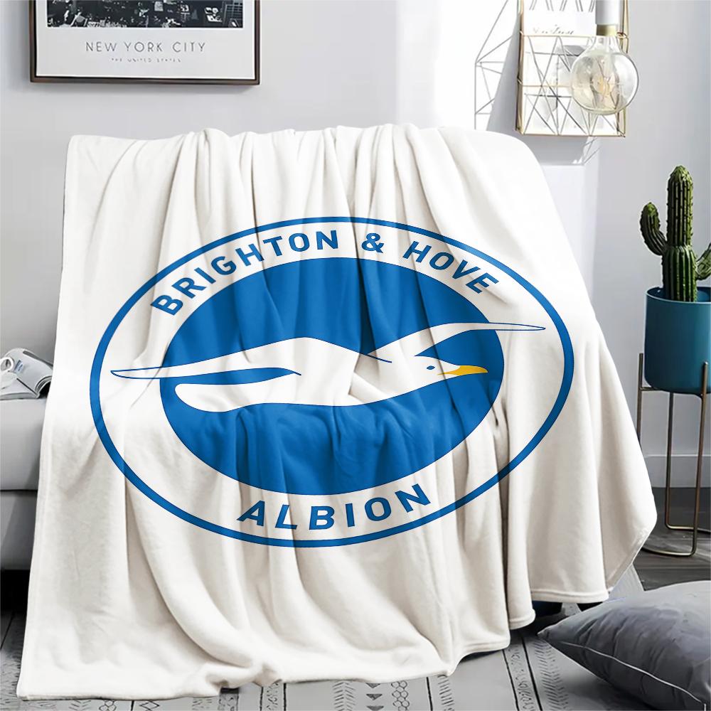 1PC Brighton Print Flannel Blanket, High Quality All Seasons, Home Decor, Warmth and Comfort, Perfect for Christmas Gifts