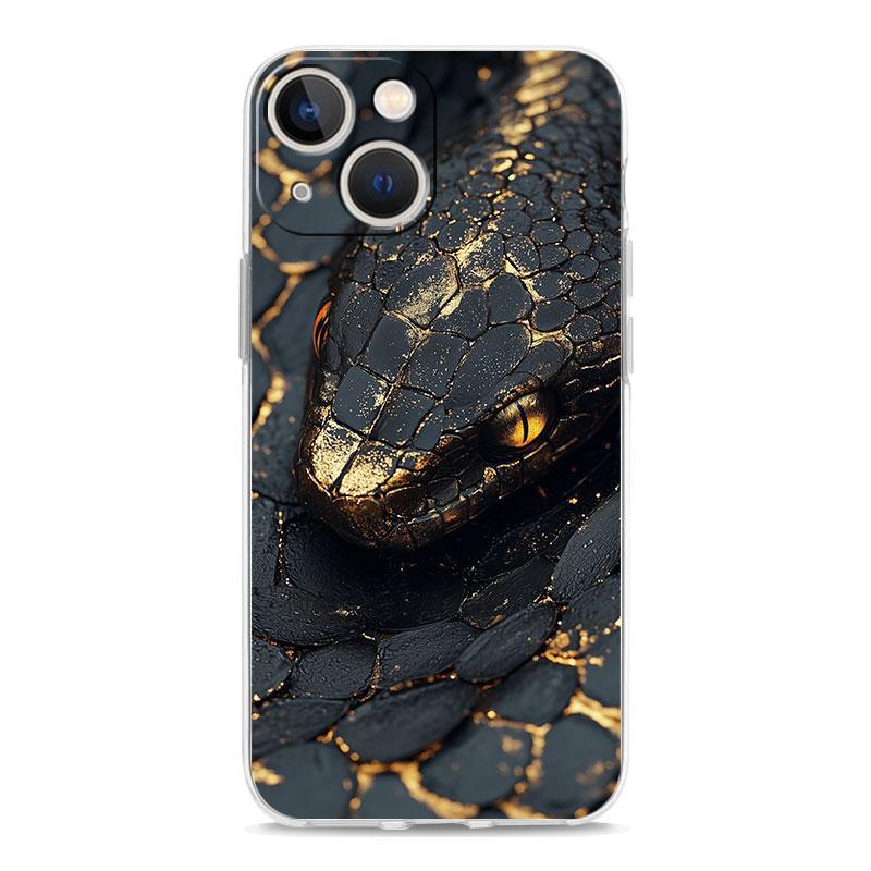 Phone Case For iPhone 17 Air Cases iPhone 16 15 12 13 14 Pro Max SE 7 8 Plus iPhone11 Clear Soft Cover Blossom Pink Snake