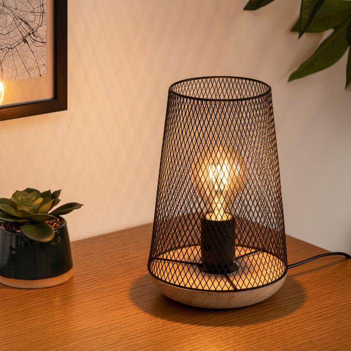 Lampe "Zely" Gris H23cm - Atmosphera Createur D'interieur